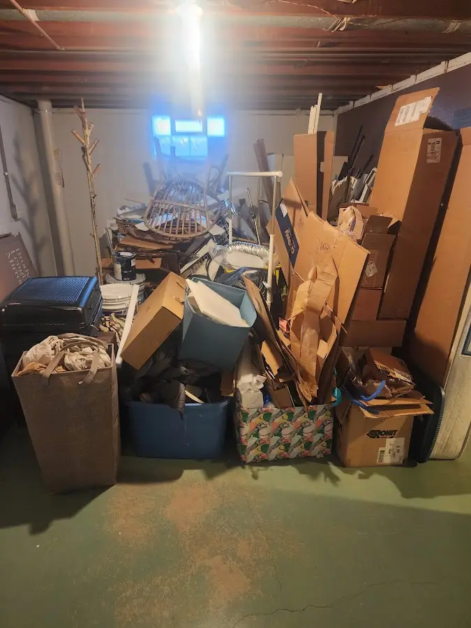 Roll-off dumpster container at job site for 4 Yard Dumpster Rental in Nolensville